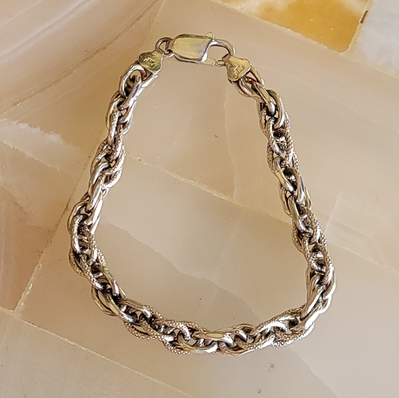 Other - Sterling Silver Link Chain Italian Bracelet